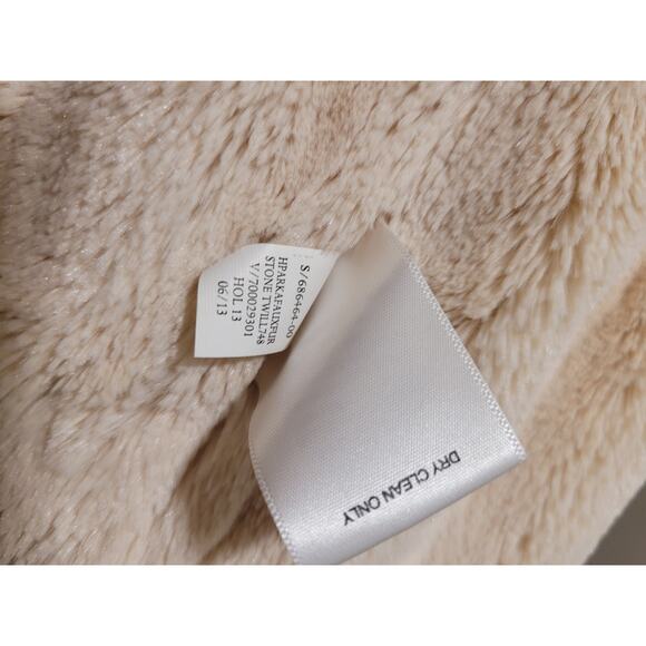 Banana Republic Heritage Women's XS Beige Fur Collar Classy Coat - Picture 16 of 16